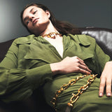 CHAIN OF FIRE GOLD PLATE CHAIN NECKLACE
