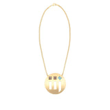 SUN'S PARADOX GOLD PLATE ROUND NECKLACE