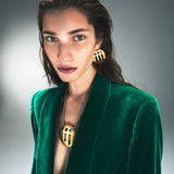 SUN'S PARADOX GOLD PLATE ROUND NECKLACE