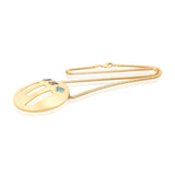 SUN'S PARADOX GOLD PLATE ROUND NECKLACE