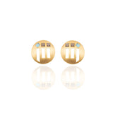 SUN'S PARADOX GOLD PLATE ROUND EARRING