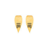 SQUARE OF INFINITY AMETHYST EARRING GOLD PLATE